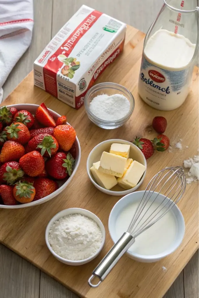 Simple and Tasty Bisquick Strawberry Shortcake Served with Cream