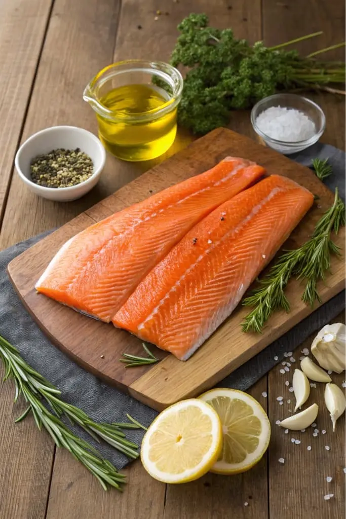 Golden, Flaky Steelhead Trout Fillet Ready to Serve