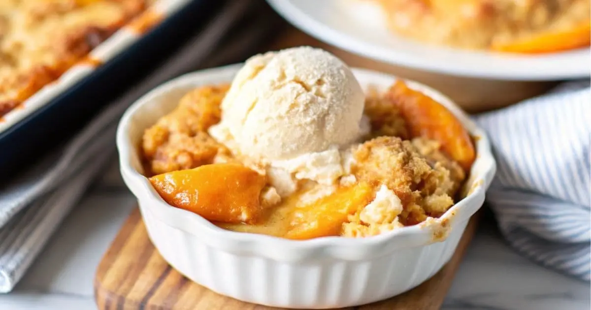 Golden Peach Cobbler Recipe with Cake Mix: A Sweet Slice of Comfort