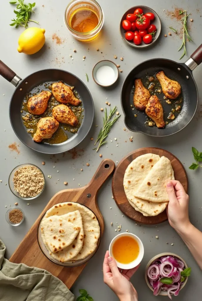 Colorful Chicken Pita Stuffed with Mediterranean Goodness