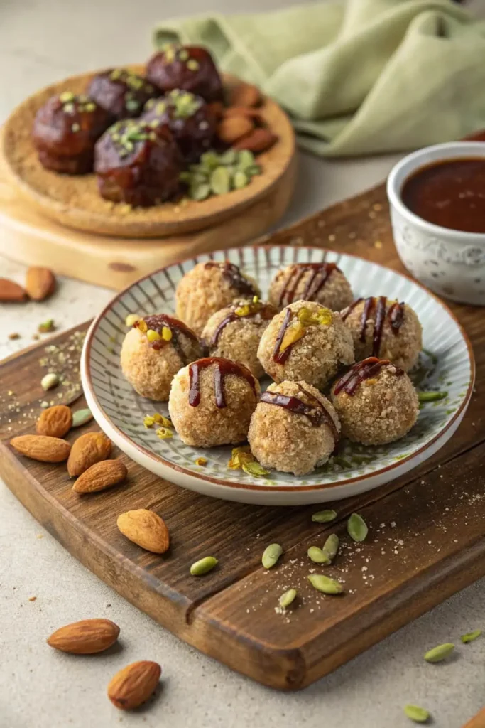 Rustic Tray of Date Palm Recipe Snacks