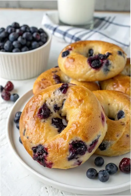 Freshly Baked Blueberry Bagels recipe: Sweet and Chewy