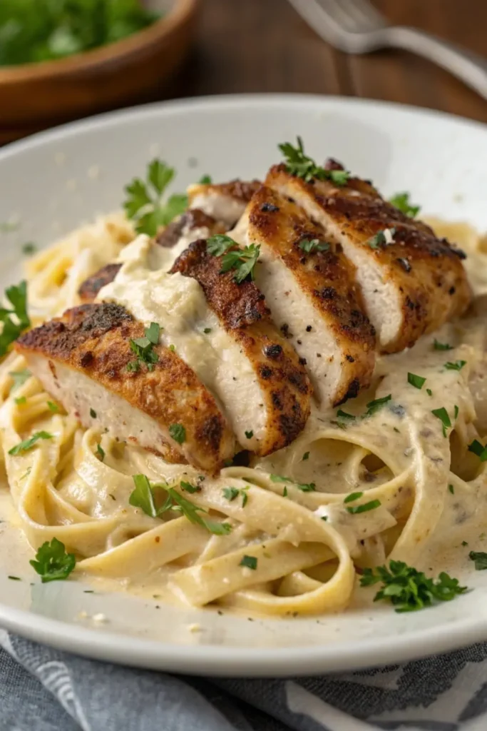 Indulgent Blackened Chicken Alfredo with Rich, Velvety Sauce