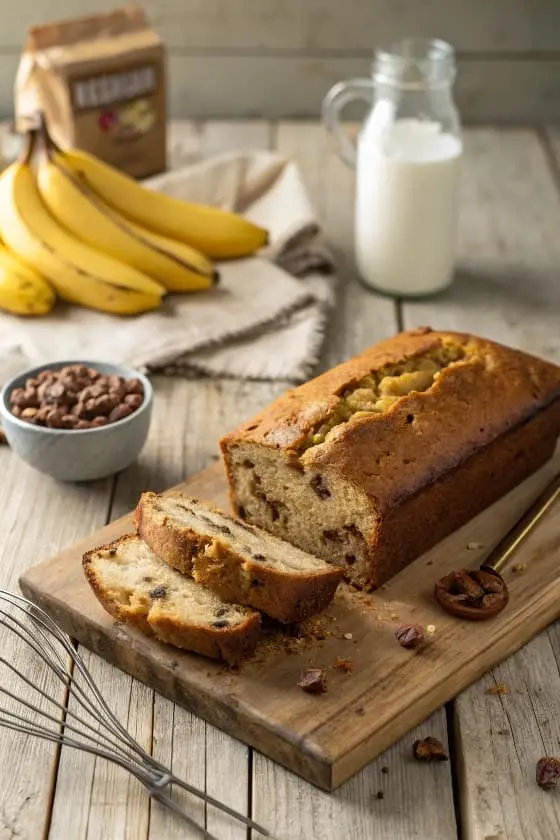 Moist & Golden Cake Mix Banana Bread