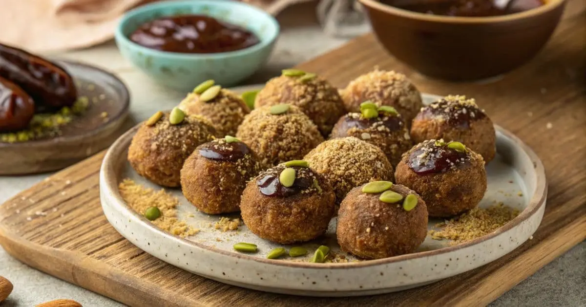 Golden Date Palm Recipe Treats with Pistachios