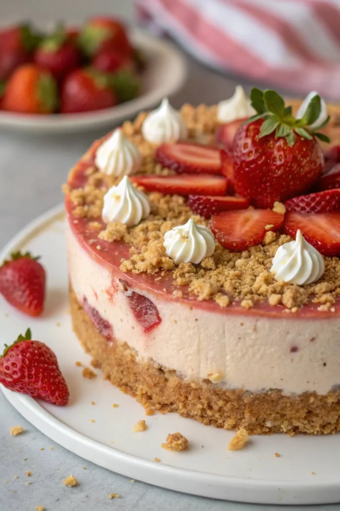Strawberry Cheesecake Crunch Cake: A Dessert Delight