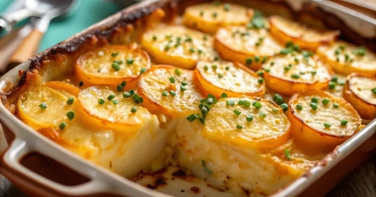 Crispy Edges, Creamy Center: The Perfect Potato Chive Bake