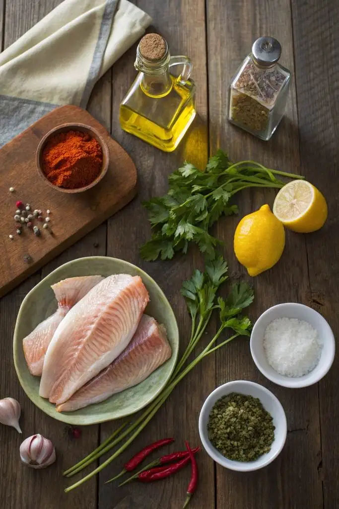Grilled Redfish Fillet with Garlic Butter Sauce