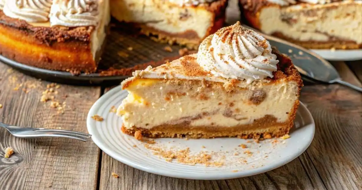 Golden Cinnamon-Sugar Churro Cheesecake Fresh from the Oven