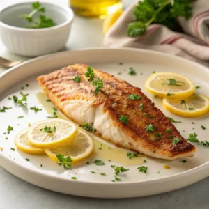 Baked Redfish Fillet with Fresh Herbs