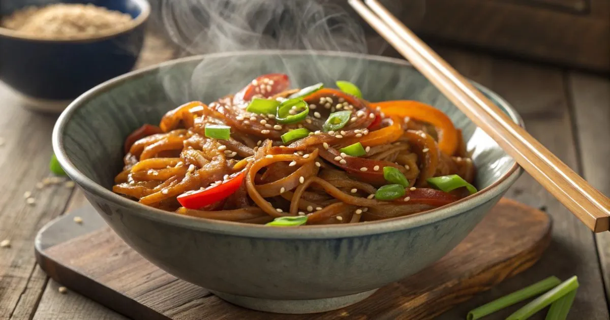 Authentic Teriyaki Noodles Recipe in a Bowl
