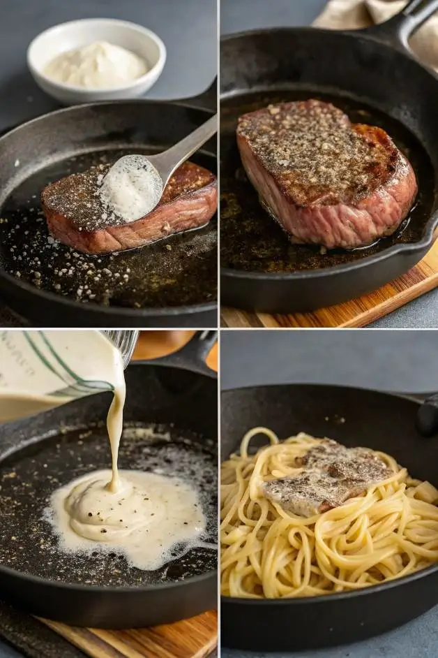 How to Make Perfect steak pasta recipes - Step by Step