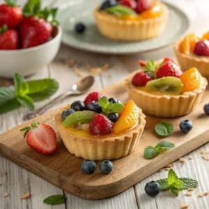 Elegant Mini Fruit Tarts with Vanilla Custard & Fresh Berries