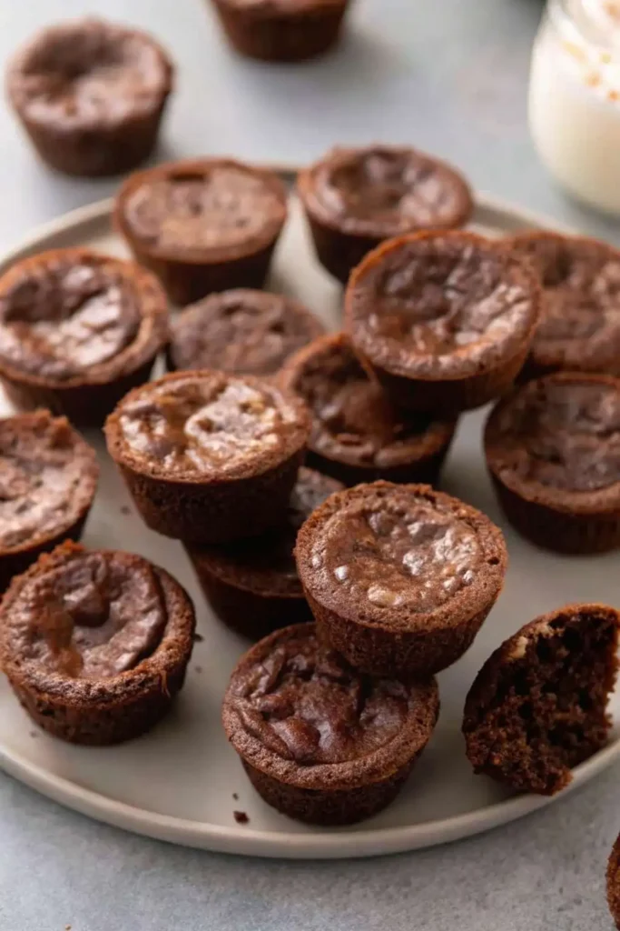 Party-Ready Mini Brownie Bites Platter with Toppings